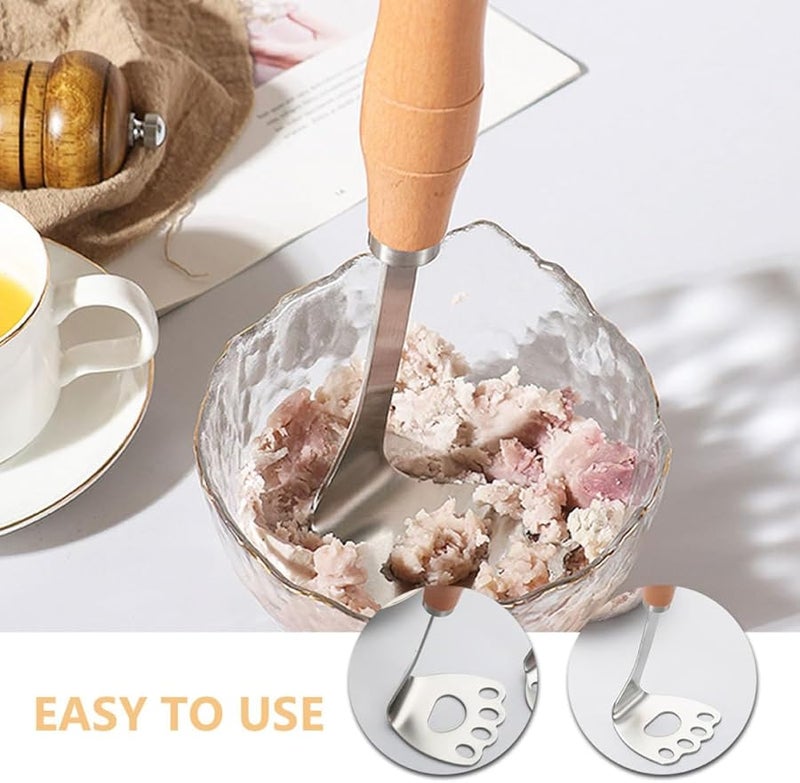 304 Stainless Steel Potato Masher Manual Kitchen Tool For Vegetables Fruit Beans - Image 4